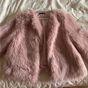 Pink fur jacket from SHEIN